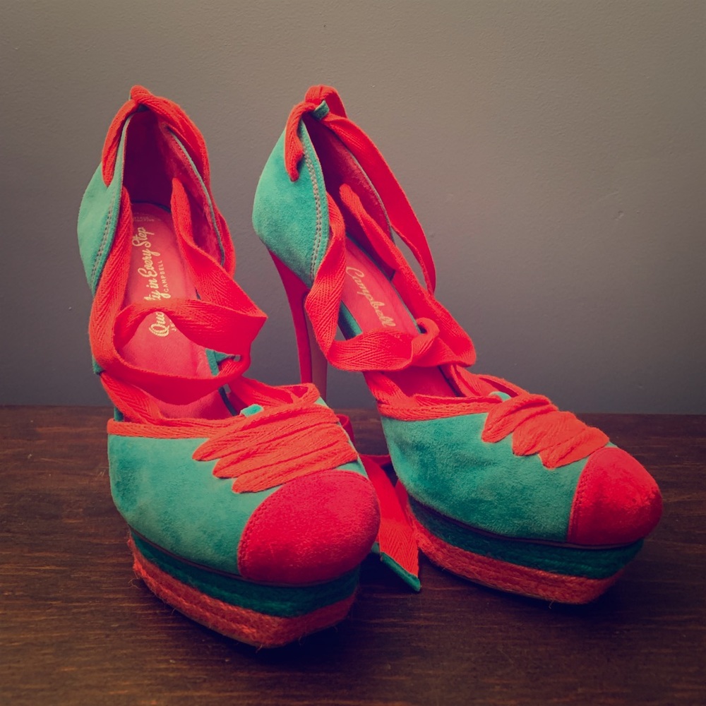 Retro Jeffrey Campbell Lace-Up Stilettos